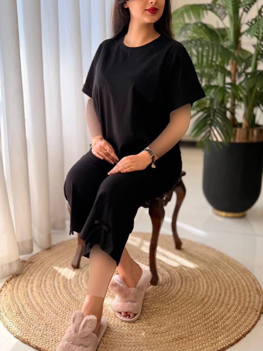 ست کراپ و شلوارک ساده پاپیونی کد 132 — تصویر ۶