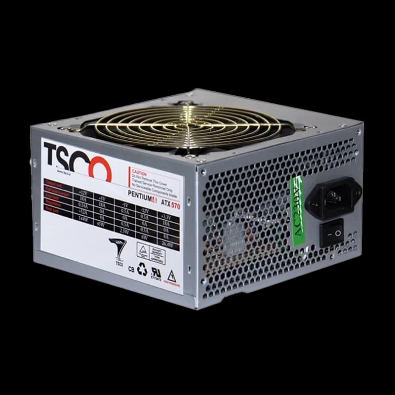 منبع تغذیه کامپیوتر پاور تسکو (TSCO) مدل TP 570 با توان 230W