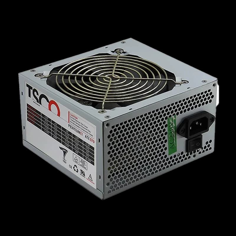 منبع تغذیه کامپیوتر پاور تسکو (TSCO) مدل TP 570 با توان 230W — تصویر ۲