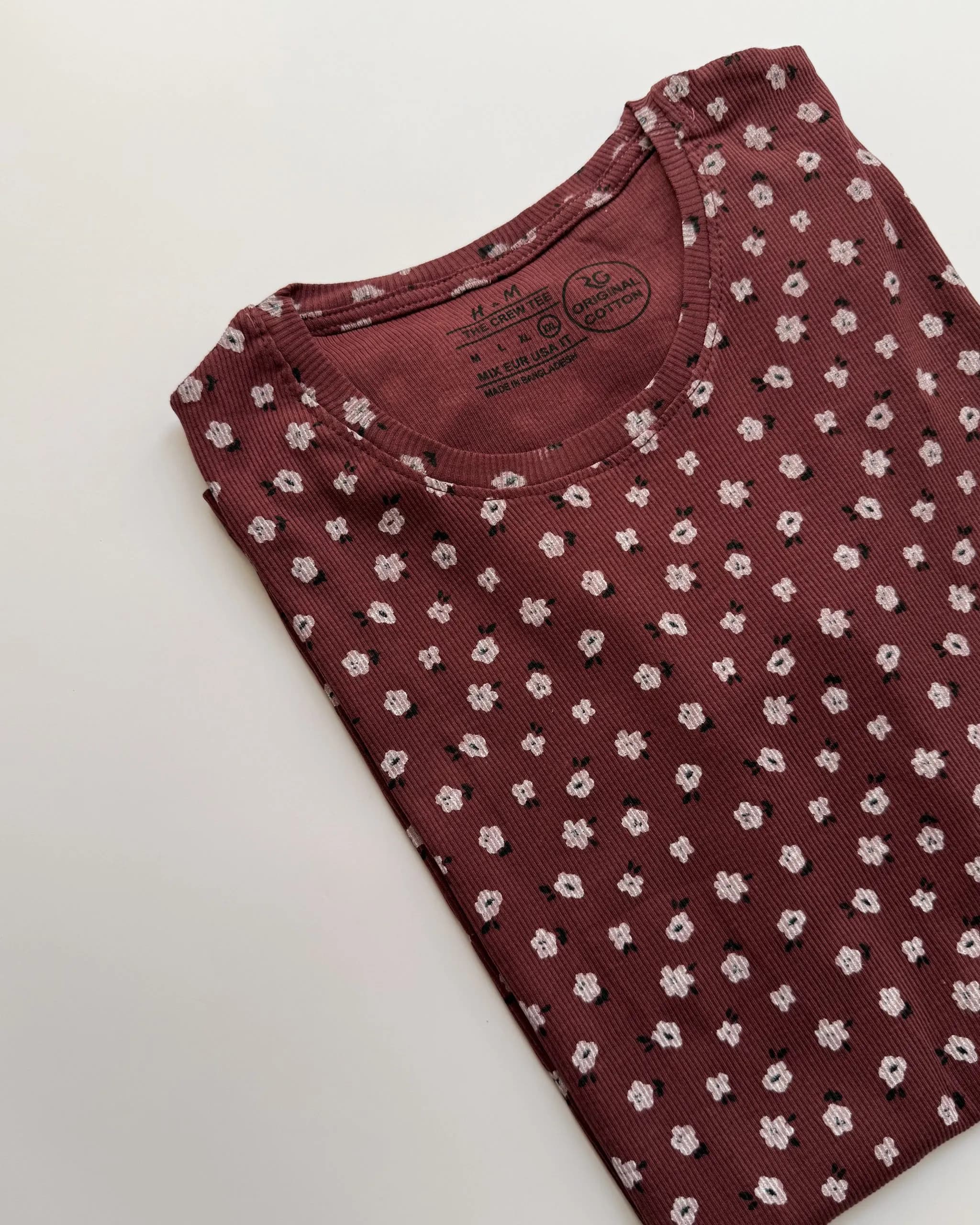 تیشرت H&M کبریتی پنبه سایز 2xl — تصویر ۳