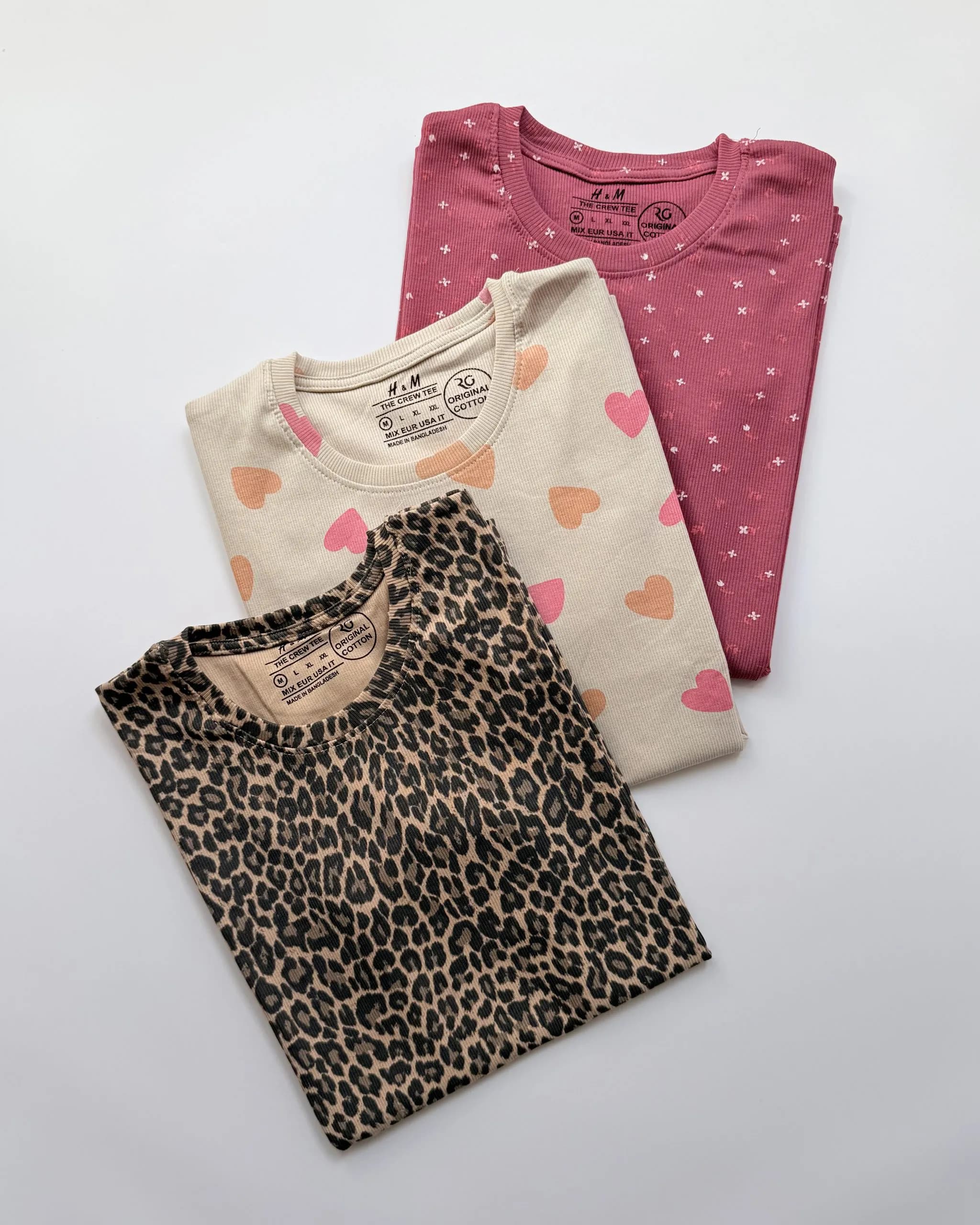 تیشرت H&M کبریتی پنبه سایز مدیوم