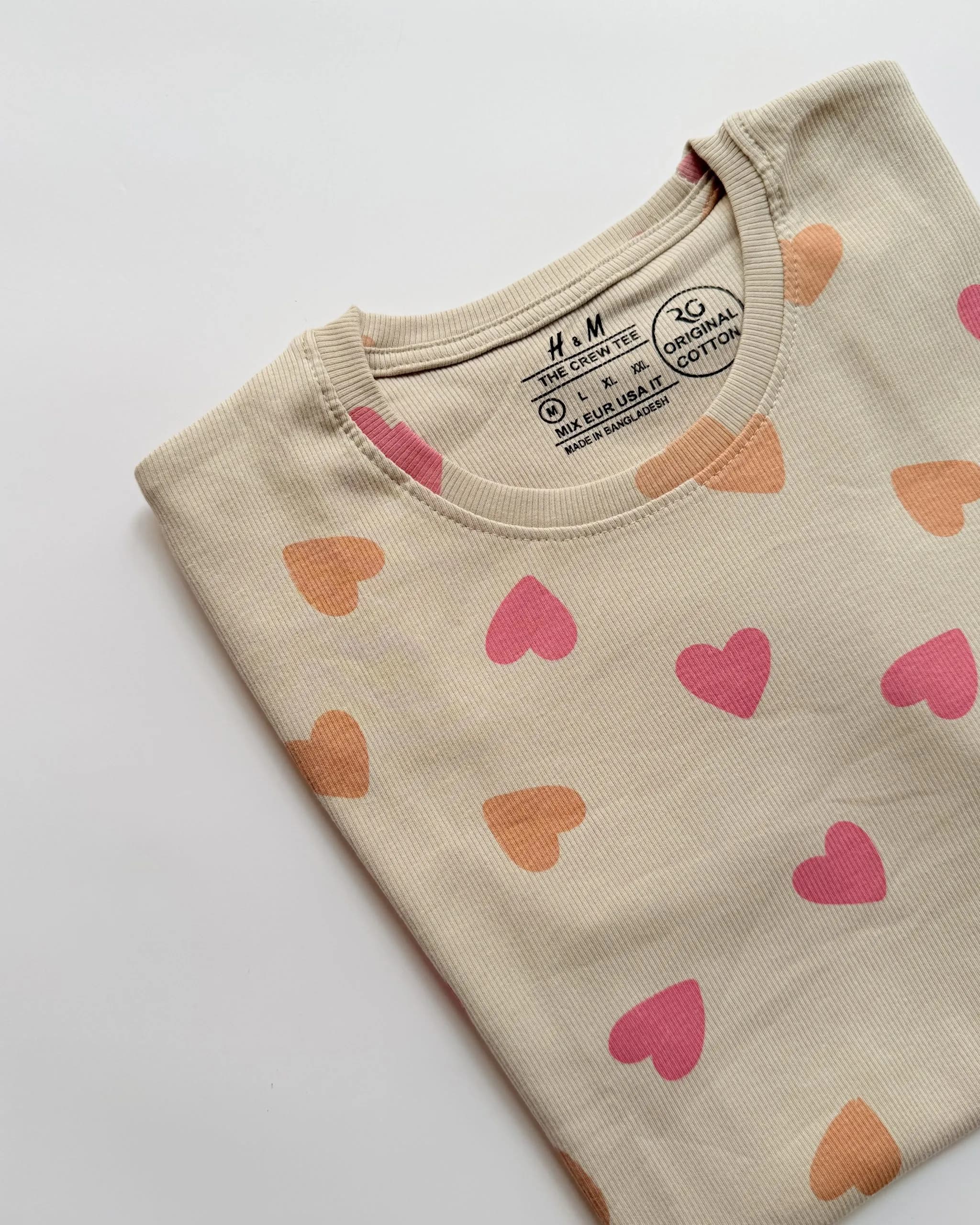 تیشرت H&M کبریتی پنبه سایز مدیوم — تصویر ۴