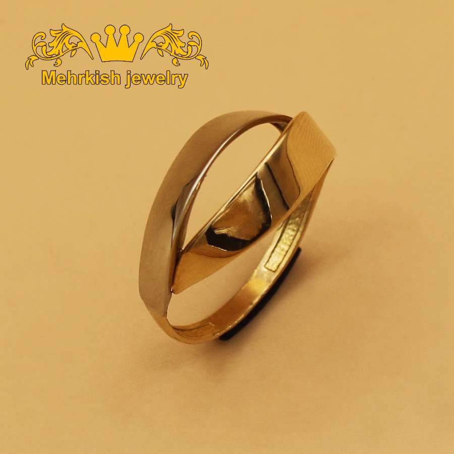 انگشتر آیینه ای فانتزی طلا ۱۸ عیار کد B-692