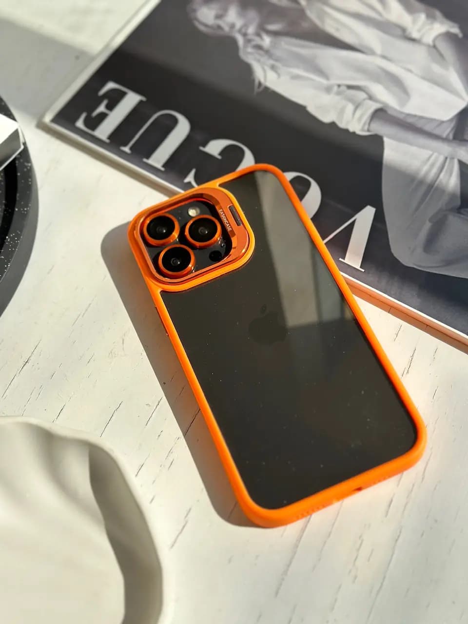 قاب Orange Eason Case همراه با محافظ لنز رینگی (کدC1365) — تصویر ۳