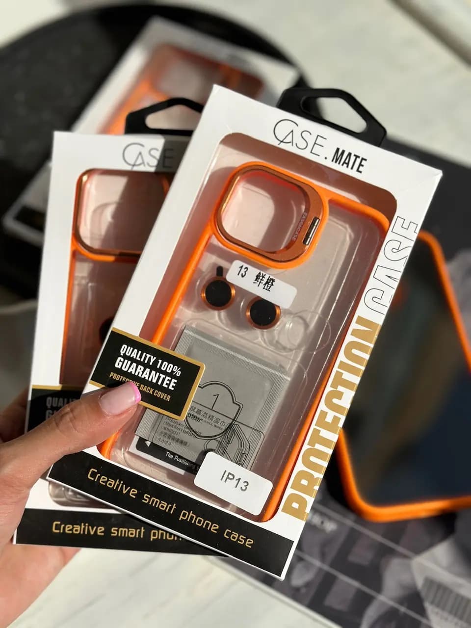 قاب Orange Eason Case همراه با محافظ لنز رینگی (کدC1365) — تصویر ۲