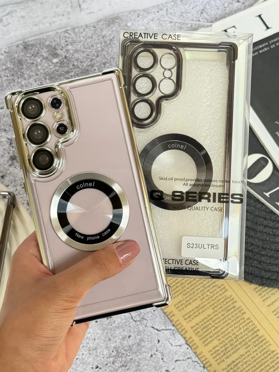 قاب ایربگ دار Magsafe با گلس لنز سری S سامسونگ (کدC1782) — تصویر ۵