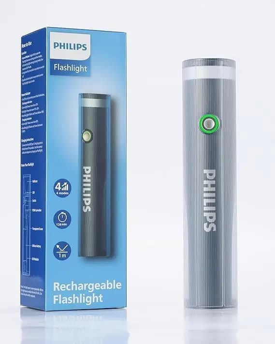 قوی‌ترین چراغ‌ قوه فیلیپس | PHILIPS FL1188 | مدل خاکستری