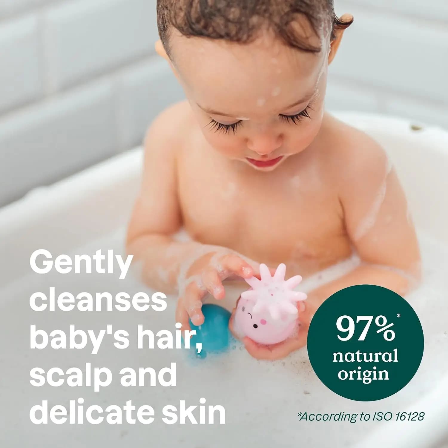 شامپو بچه 2در1 Attitude | Attitude Baby Leaves Natural Shampoo – Night | شیر بادام 473ml — تصویر ۳