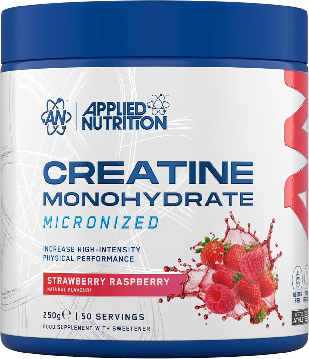 کراتین مونوهیدرات میکرونایزد با طعم استـروبری و تمشک Applied Nutrition | پودر 250 گرم