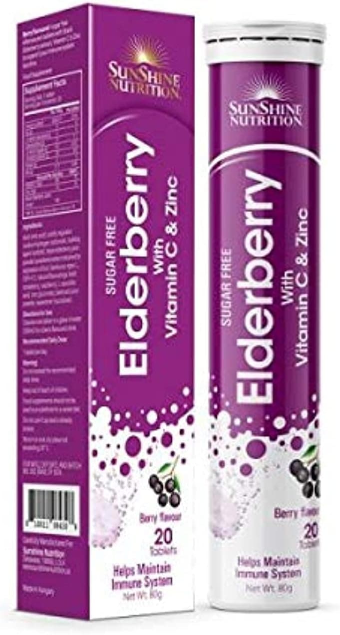 ویتامین C و زینک جوشان الا در بری سان‌شاین نوتریشن | Sunshine Elderberry | 20 قرص