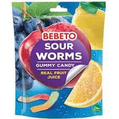 پاستیل شکری ترش کرمی با آبمیوه طبیعی ۶۰ گرم ببتو – bebeto