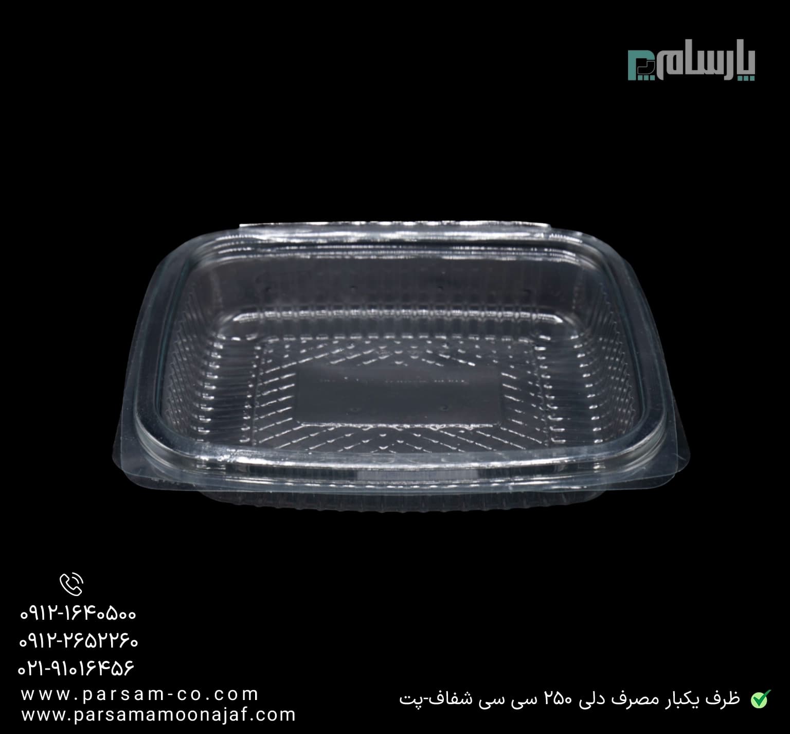 ظرف یکبار مصرف دلی 250 سی سی شفاف-پت — تصویر ۳