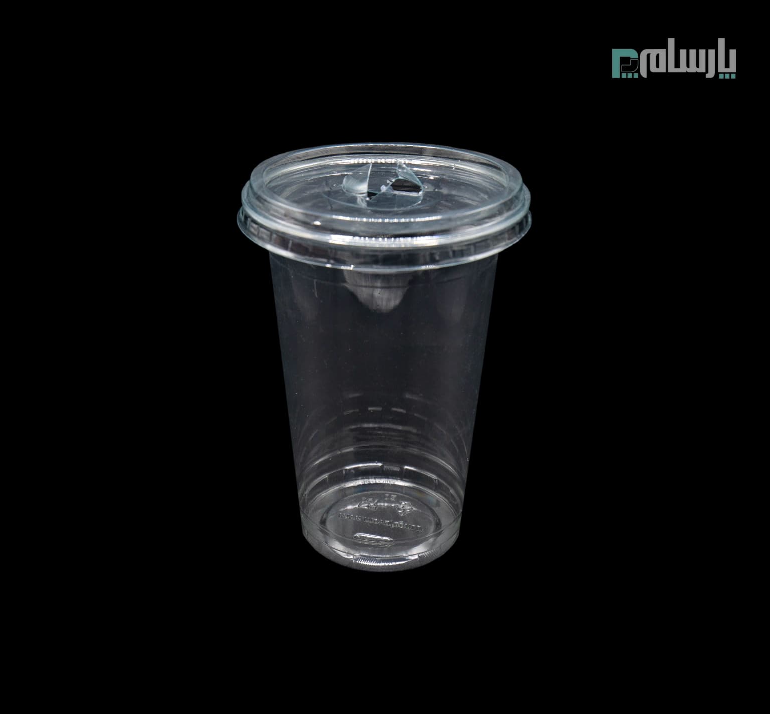 لیوان یکبار مصرف کلاسیک 450 سی سی درب تخت شفاف دهانه 95 پانچ دار
