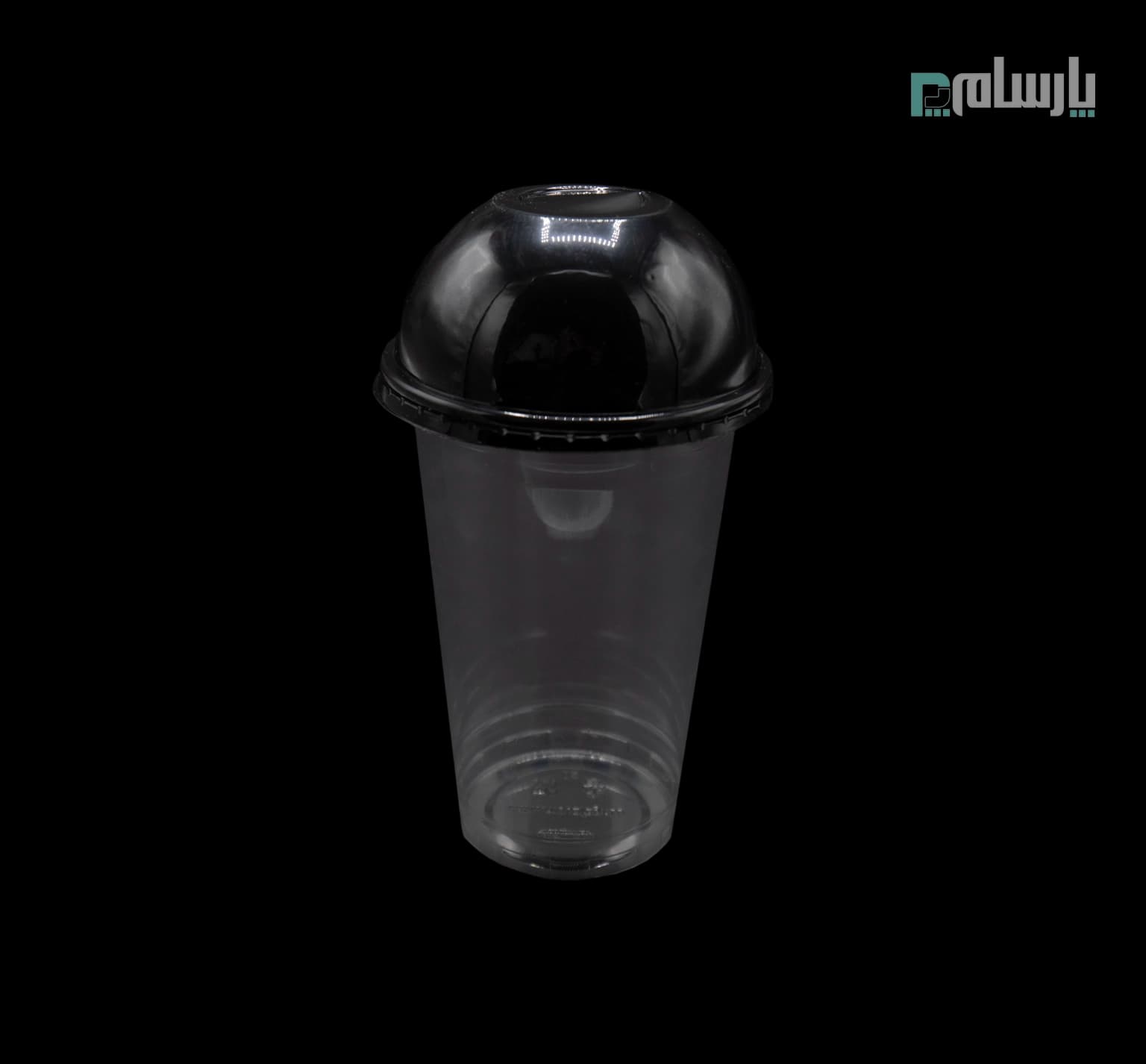 لیوان یکبار مصرف کلاسیک 450 سی سی درب حبابی دهانه 95 مشکی بدون پانچ