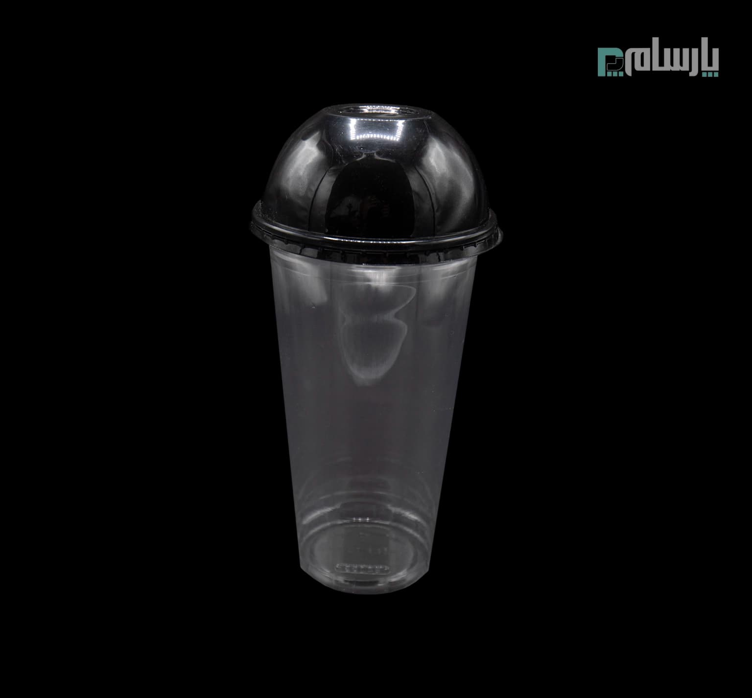 لیوان یکبار مصرف کلاسیک 550 سی سی درب حبابی دهانه 95 مشکی بدون پانچ