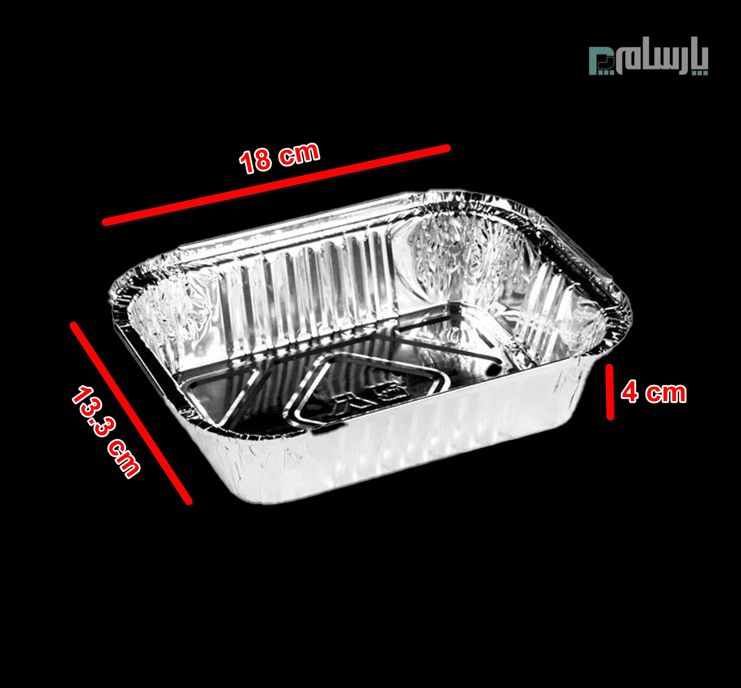 ظرف یکبار مصرف آلومینیومی خورشتی سبز کد 112 — تصویر ۲