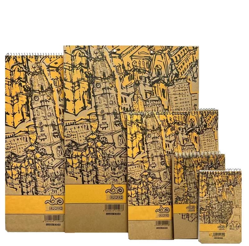 دفتر طراحی 60 برگ برکه به همراه تخته شاسی دفترچه یادداشت کد 6304 مجموعه 5عددی