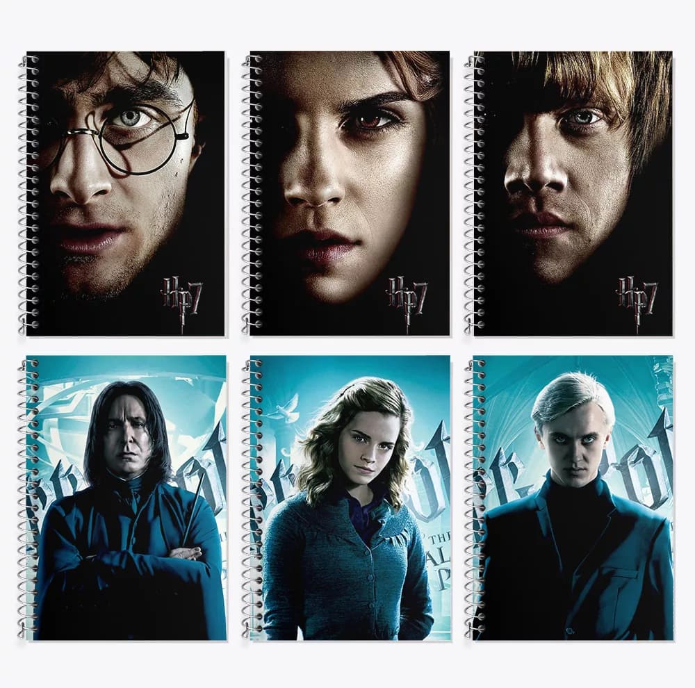 دفتر زبان 50 برگ خندالو مدل دو خط طرح هری پاتر (Harry Potter) کد 274 مجموعه 6 عددی