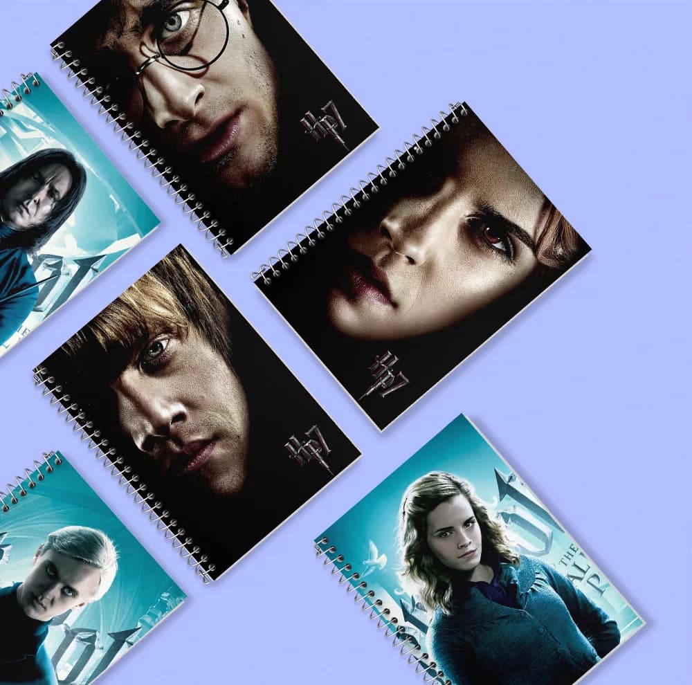 دفتر زبان 50 برگ خندالو مدل دو خط طرح هری پاتر (Harry Potter) کد 274 مجموعه 6 عددی — تصویر ۸