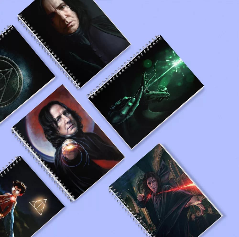 دفتر زبان 50 برگ خندالو مدل دو خط طرح هری پاتر (Harry Potter) کد 854 مجموعه 6 عددی — تصویر ۸