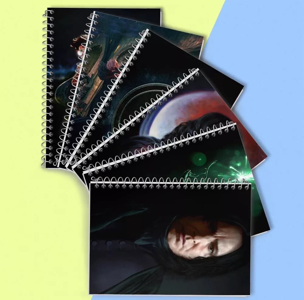 دفتر زبان 50 برگ خندالو مدل دو خط طرح هری پاتر (Harry Potter) کد 854 مجموعه 6 عددی — تصویر ۲