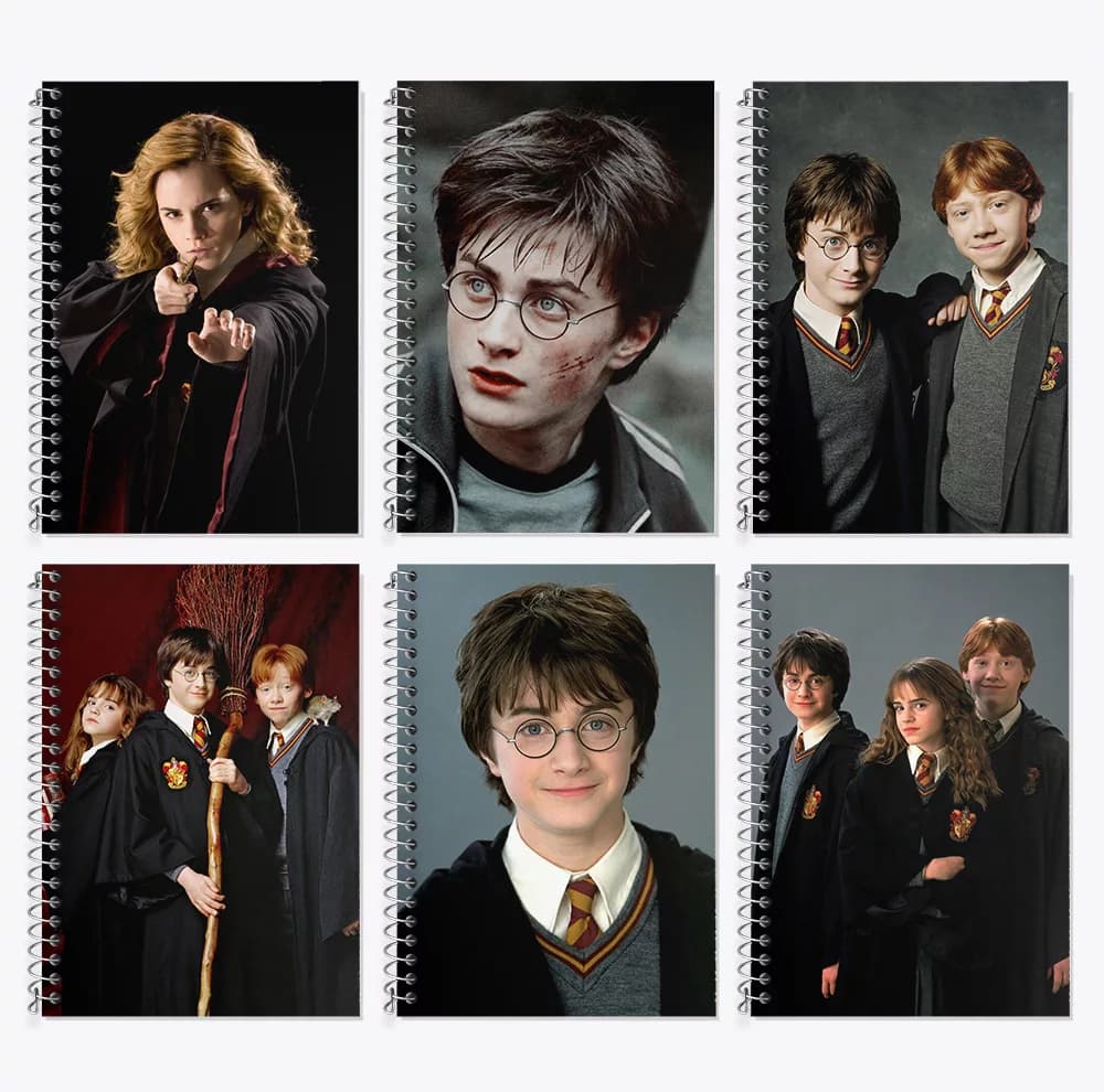 دفتر زبان 50 برگ خندالو مدل دو خط طرح هری پاتر (Harry Potter) کد 276 مجموعه 6 عددی