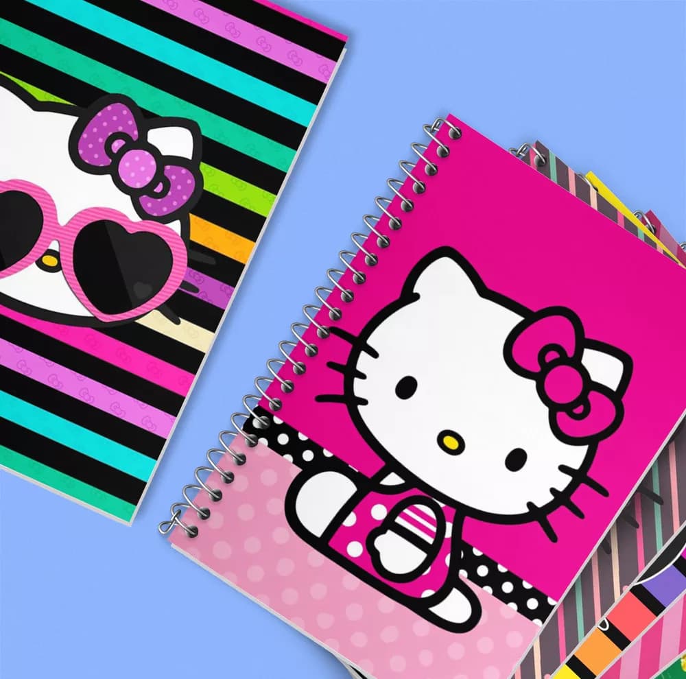 دفتر زبان 50 برگ خندالو مدل دو خط طرح هلو کیتی (Hello Kitty) کد 281 مجموعه 6 عددی — تصویر ۶