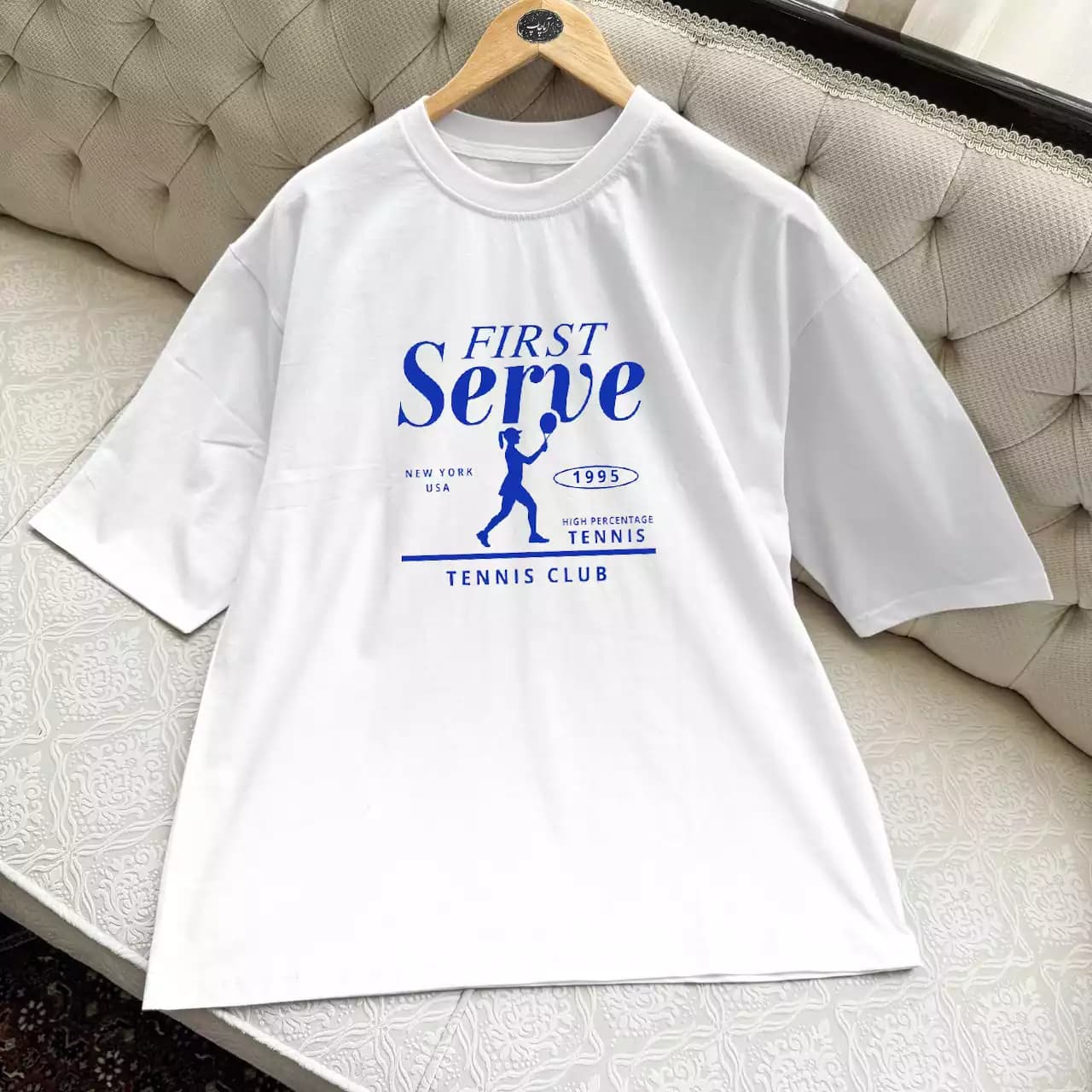 تیشرت نخ پنبه طرح تنیس مینیمال Minimal Tennis Player