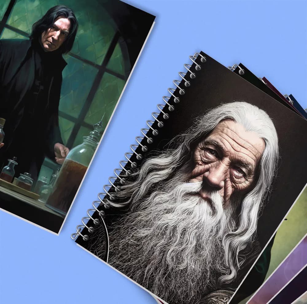 دفتر زبان 50 برگ خندالو مدل دو خط طرح هری پاتر (Harry Potter) کد 852 مجموعه 6 عددی — تصویر ۶