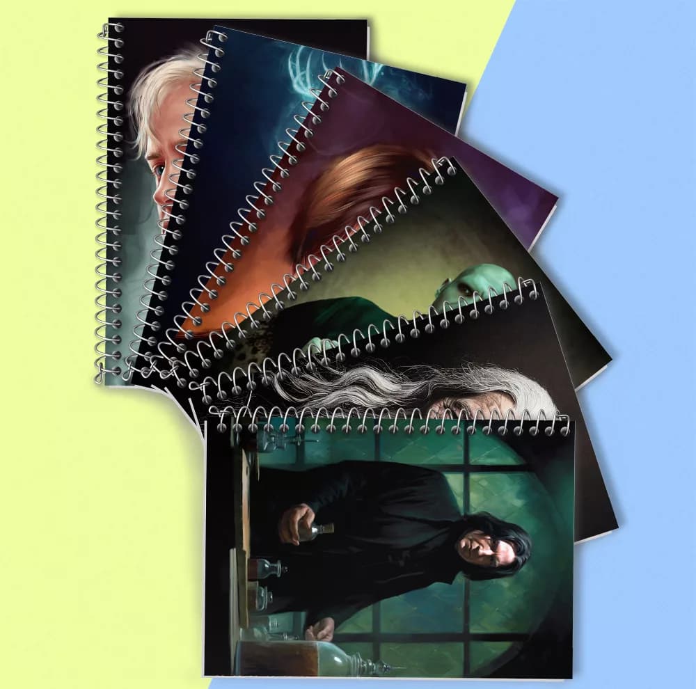 دفتر زبان 50 برگ خندالو مدل دو خط طرح هری پاتر (Harry Potter) کد 852 مجموعه 6 عددی — تصویر ۲