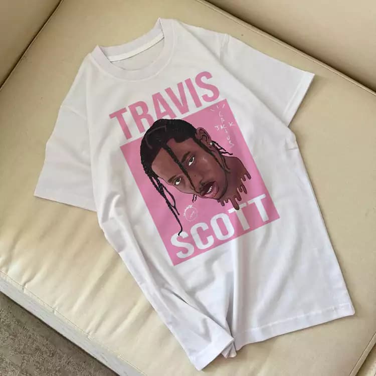 تیشرت طرح ترویس اسکات Travis Scott Pink
