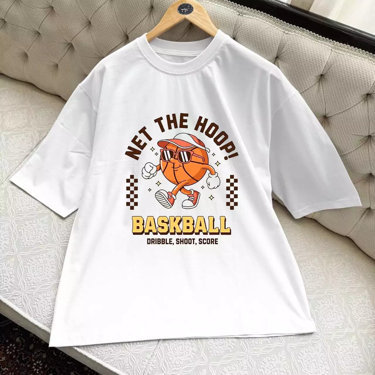 تیشرت نخ پنبه طرح بسکتبال Basketball