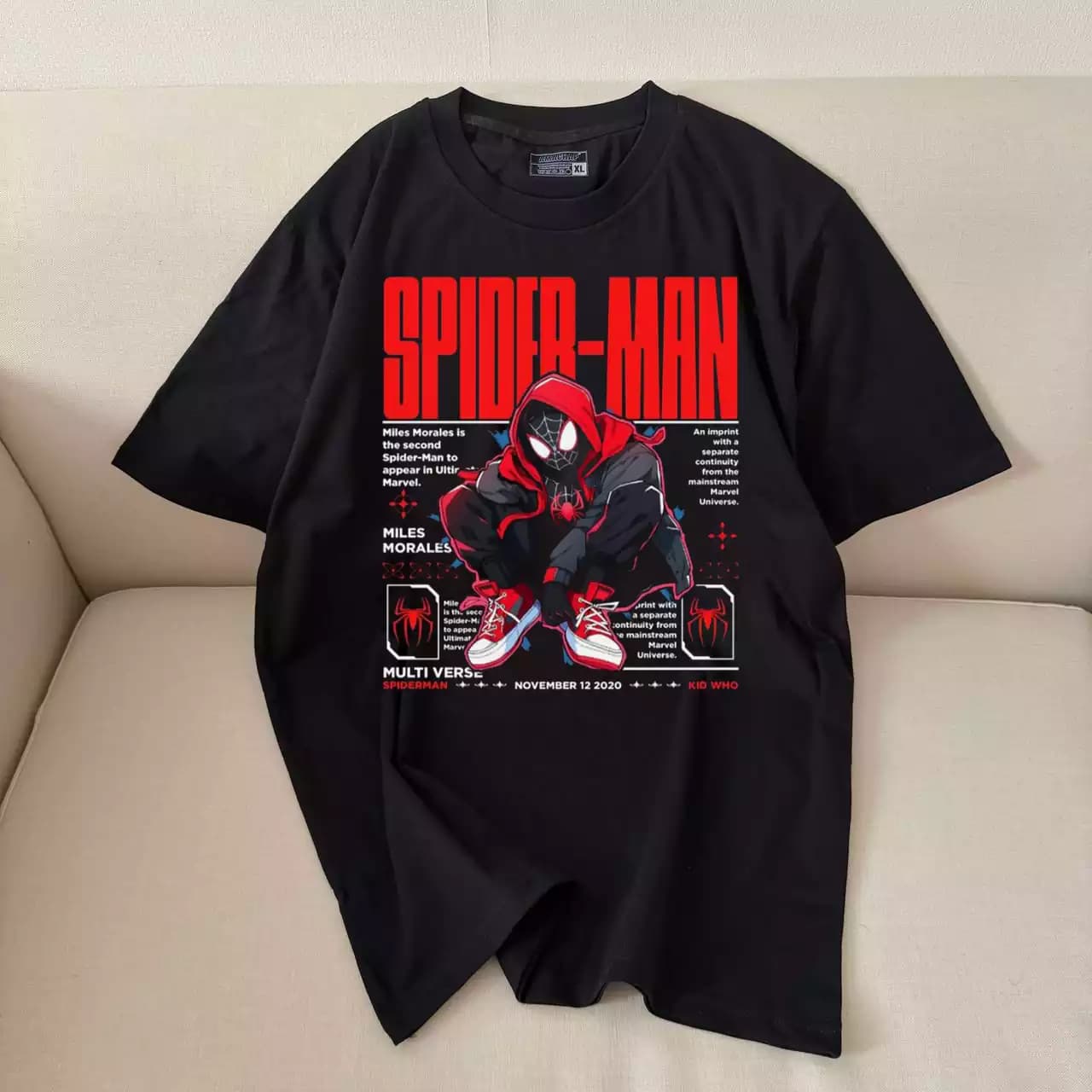 تیشرت نخ پنبه طرح اسپایدرمن Cover Spider Marvel