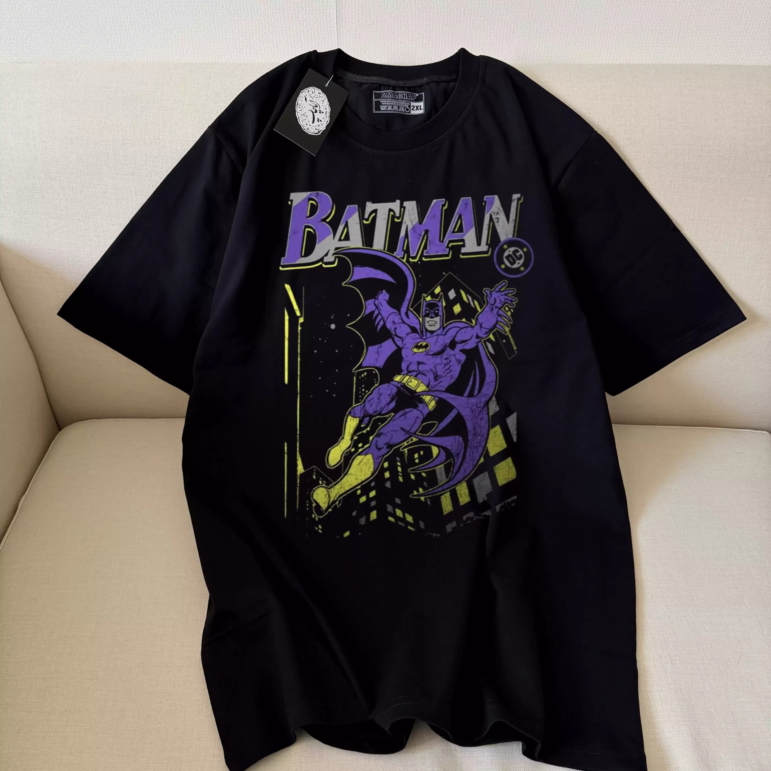 تیشرت نخ پنبه طرح بتمن BATMAN Vintage