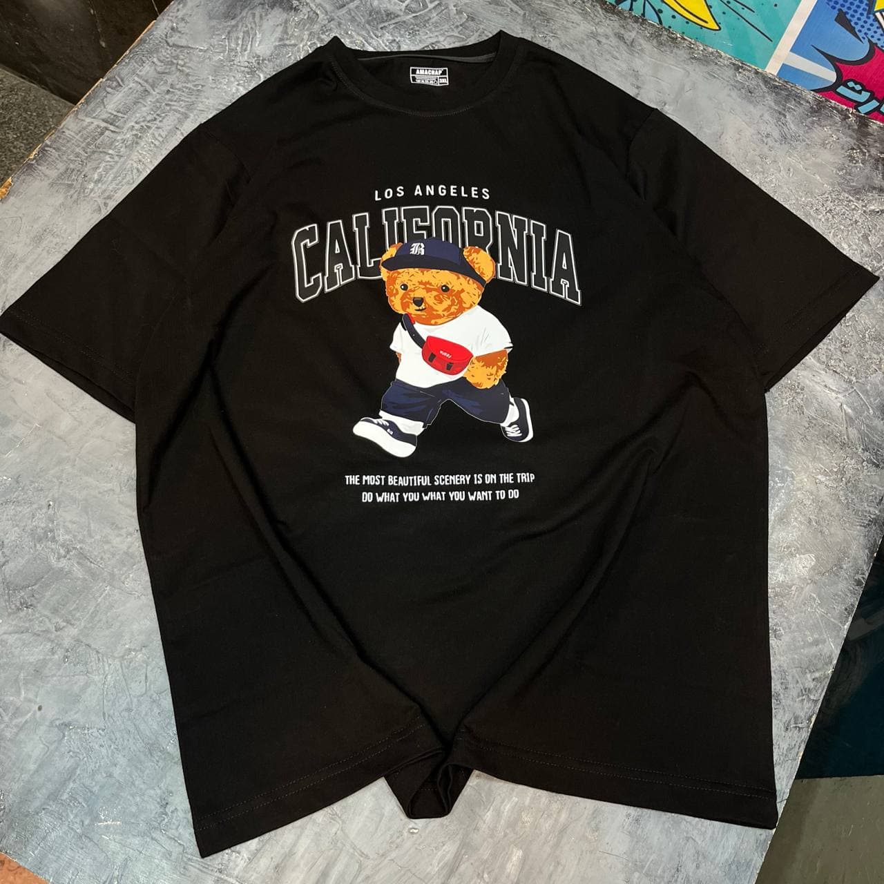 تیشرت نخ پنبه طرح خرس CALIFORNIA — تصویر ۲