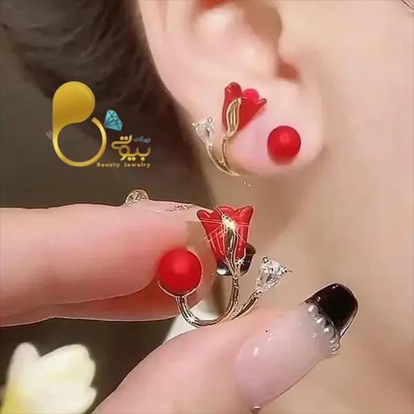 گوشواره گل لاله تابستونی