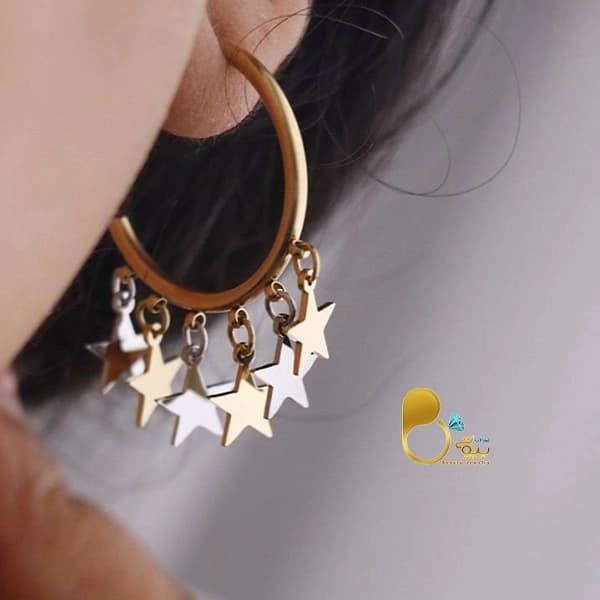 گوشواره شرشره دورنگ