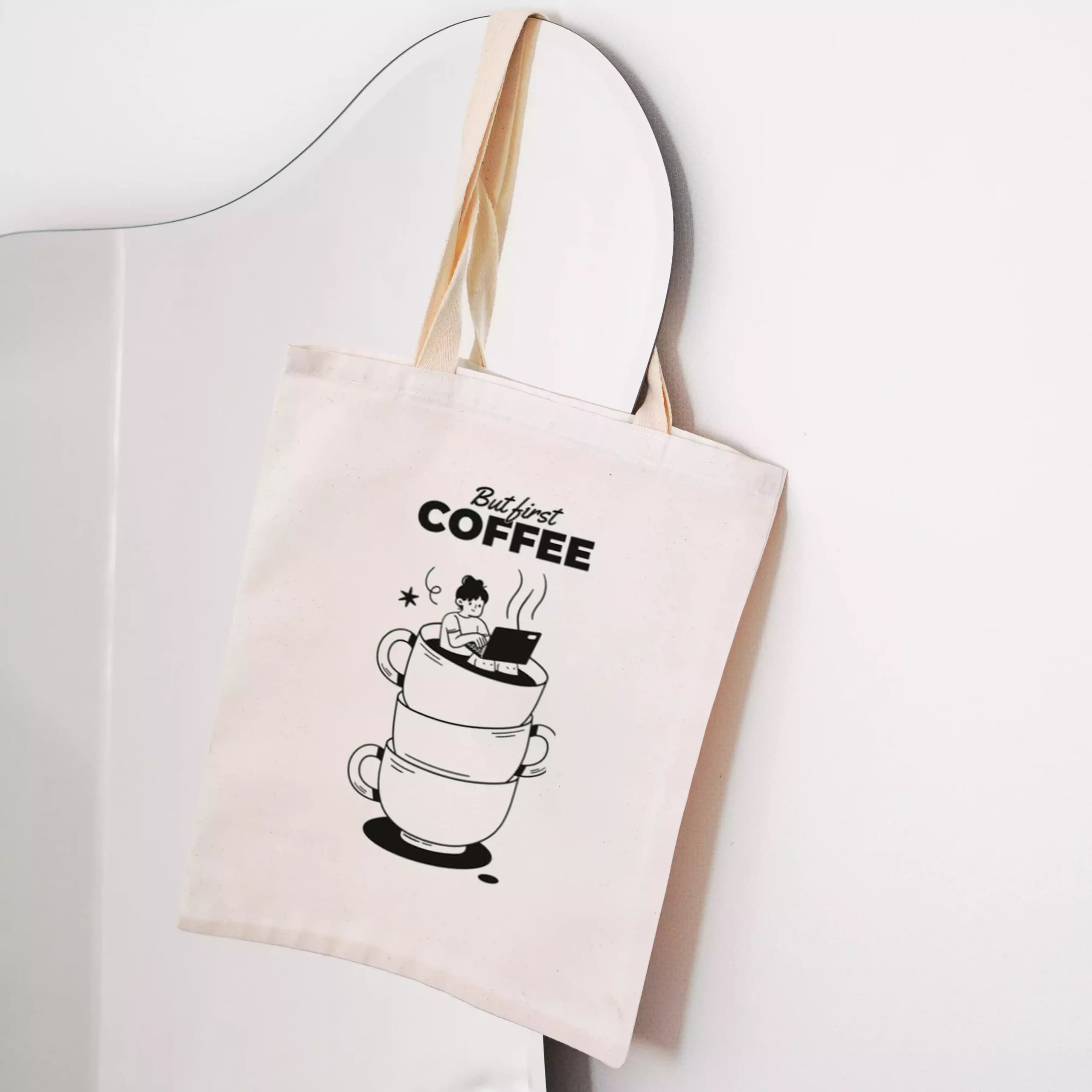 توت بگ طرح BUT FIRST COFFEE