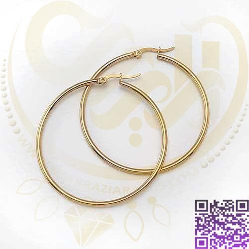 گوشواره استیل حلقه قطر 4سانت