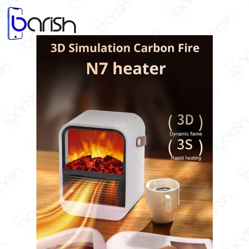 هیتر برقی رو میزی 1000وات طرح شومینه مدل GXZ-N7 — تصویر ۳