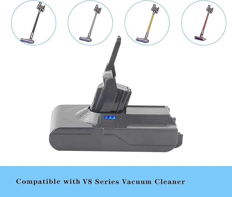 باتری 21.6ولت برای جارو شارژی دایسون Dyson v8 — تصویر ۶