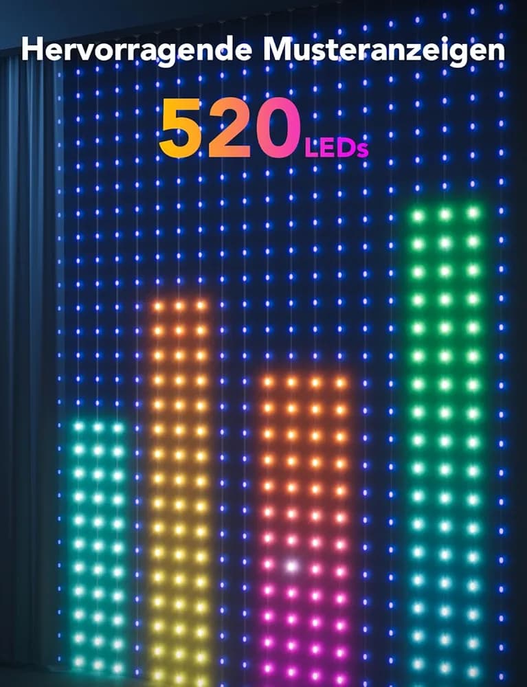 ریسه پرده ای برند govee curtain lights — تصویر ۲