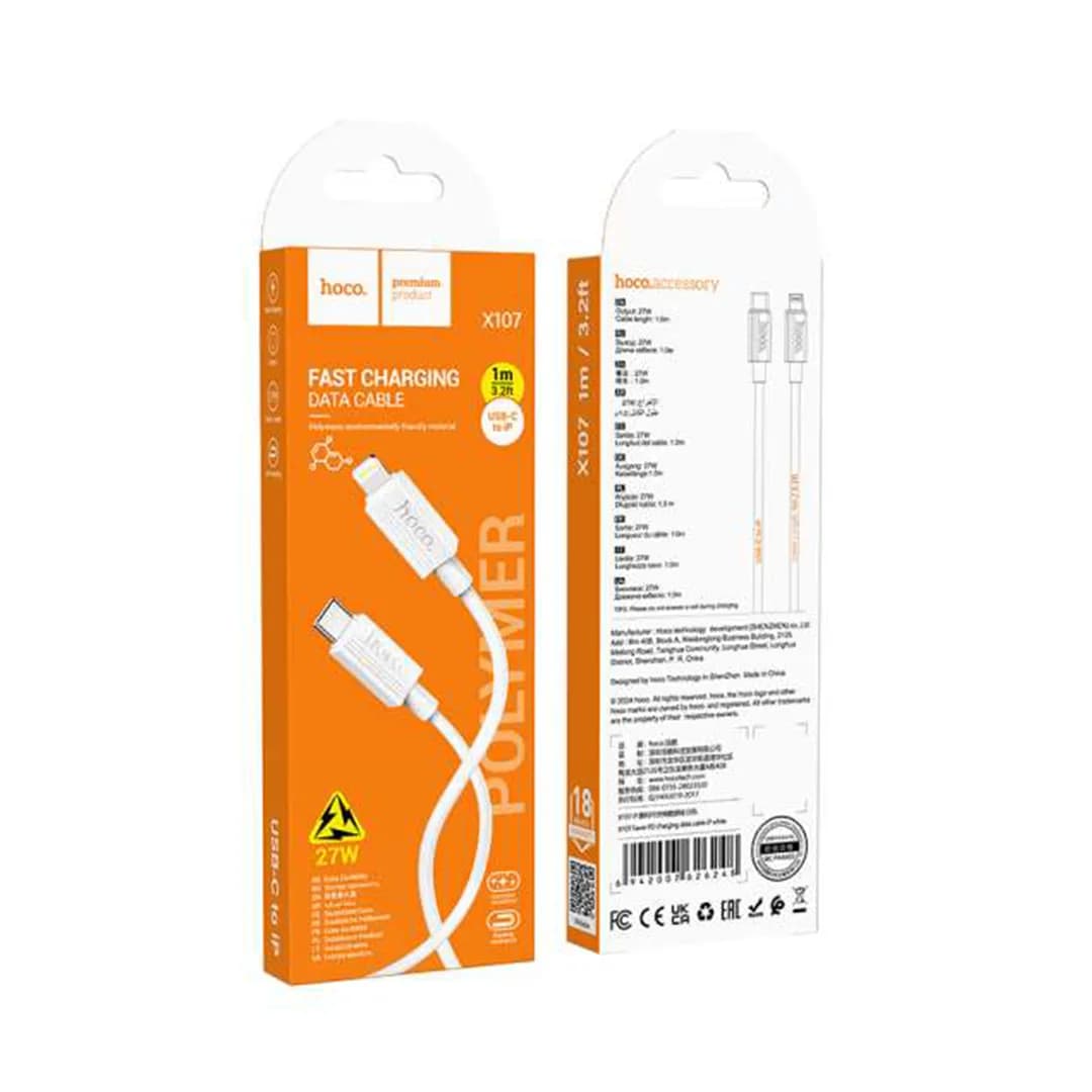 کابل دیتا و شارژ Type-C به لایتنینگ هوکو مدل X107 — تصویر ۳
