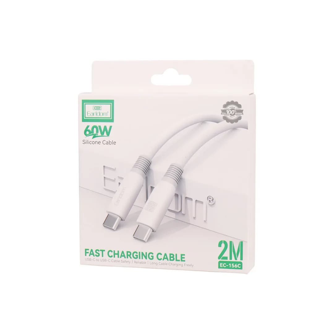 کابل دیتا و شارژ 60 وات دو سر Type-C ارلدوم مدل EC-156C — تصویر ۳
