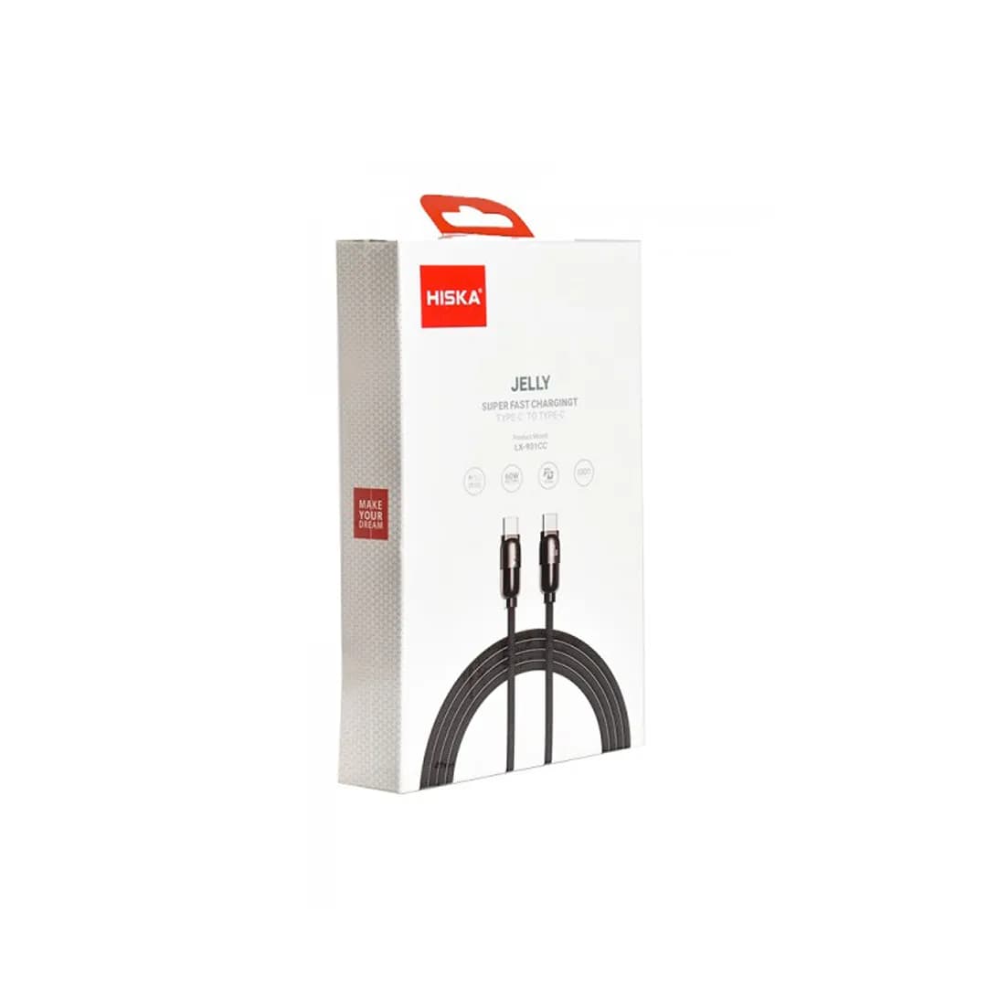 کابل دیتا و شارژ 60 وات دو سر Type-C هیسکا مدل LX-901CC — تصویر ۳