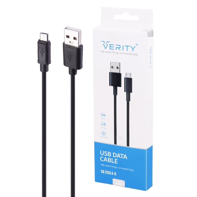 کابل میکرو یو اس بی فست شارژ Verity CB 3150 A 1m