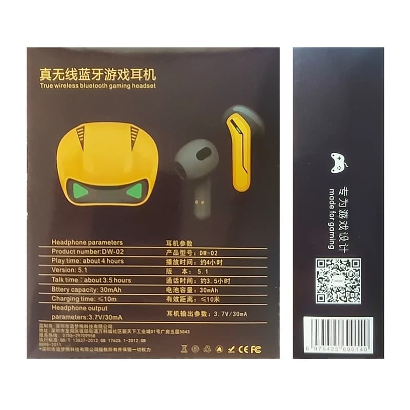 هندزفری بلوتوثی ایرپاد گیمینگ مدل ZMBR DW-02 — تصویر ۸