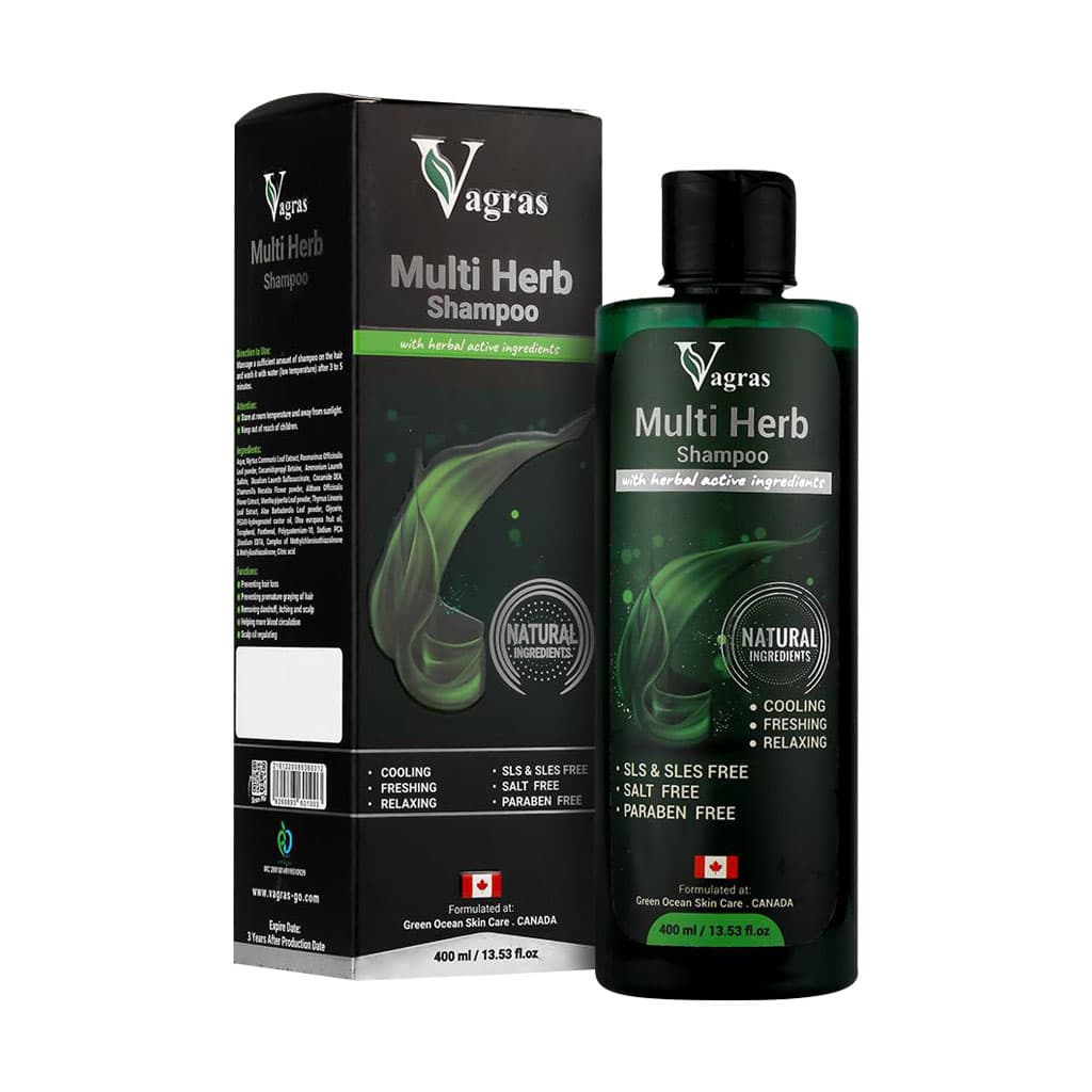 شامپو مو واگراس مولتی هرب Vagras Multi Herb حجم 400 میلی لیتر
