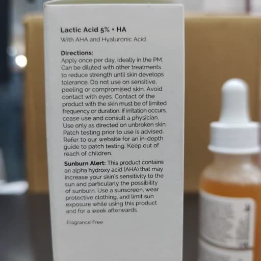 لایه بردار اوردینری اصلی مدل The Ordinary Lactic Acid 5درصد + HA — تصویر ۷