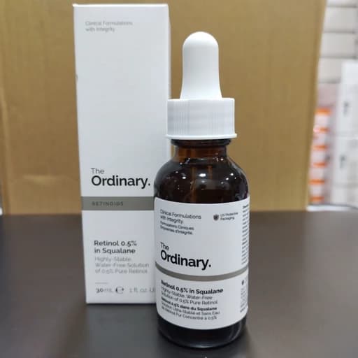 سرم رتینول 0.5 درصد در اسکوالان اوردینری اصلی، تحریک کلاژن سازی و بهبود لکه ها و علائم پیری — تصویر ۶